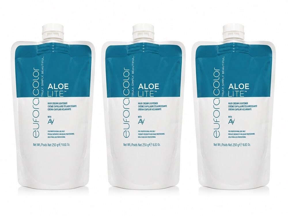 3x Eufora Color Aloe Lite Hair Cream Lightener 8.81 oz 250g Professional